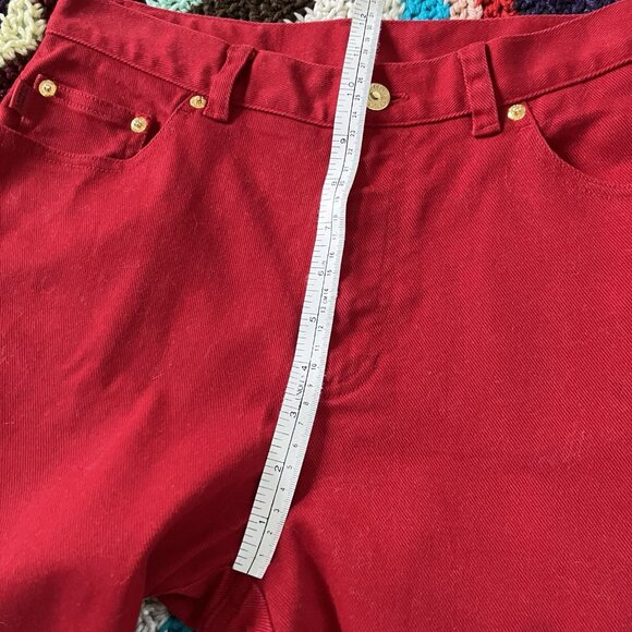 Vintage Lauren Jeans Co Ralph Lauren Jeans Womens 8P Red Denim Preppy Y2K - Picture 7 of 8